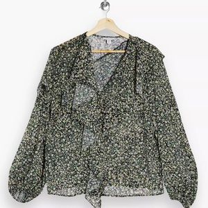 Topshop Long-Sleeve Blouse Size 2